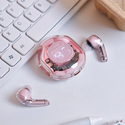 T8 Crystal Wireless Earphones - Transparent